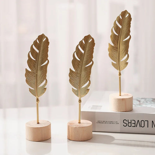 Adorno de Hojas de Ginkgo en Hierro Estilo Nórdico – Decoración Creativa