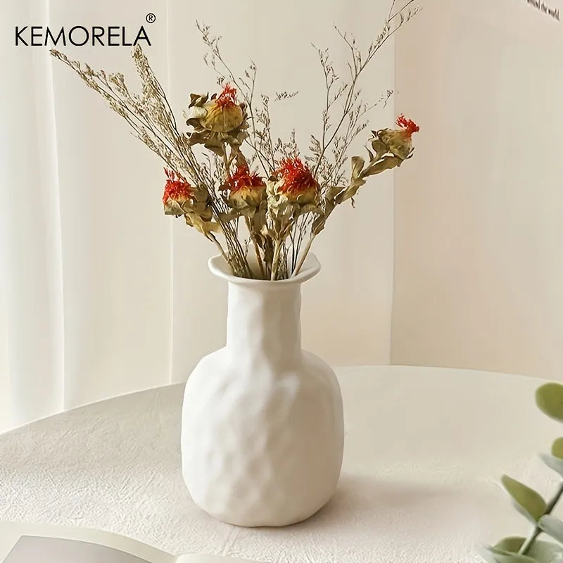 Jarrón de Cerámica Nórdico con Forma de Dona – Decoración para Sala y Hogar