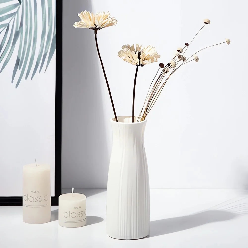 Jarrón de Plástico Nórdico Pequeño – Maceta Decorativa para Flores