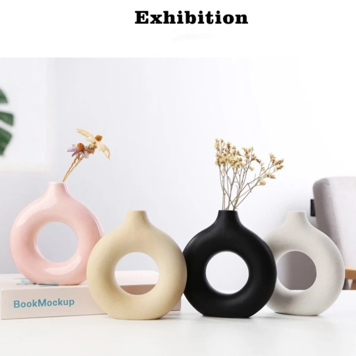 Jarrón de Cerámica Artesanal – Decoración para Sala, Dormitorio y Café