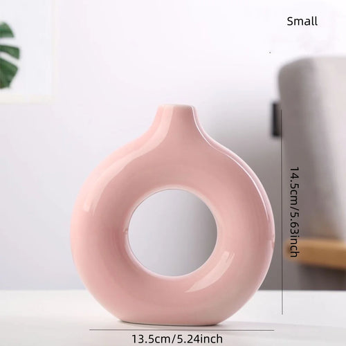 Jarrón de Cerámica Artesanal – Decoración para Sala, Dormitorio y Café