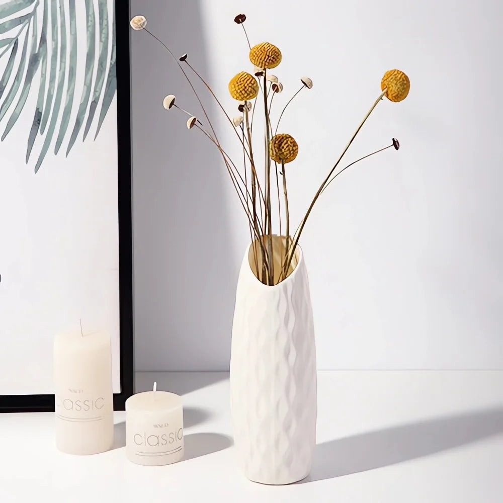 Jarrón de Plástico Nórdico Pequeño – Maceta Decorativa para Flores