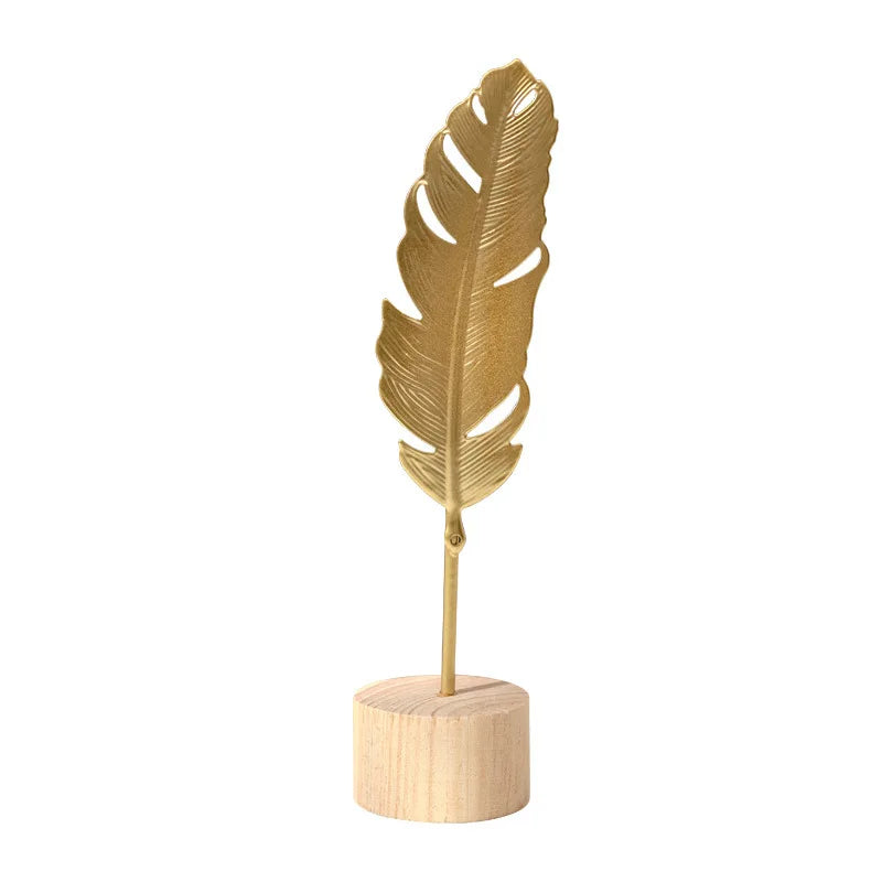 Adorno de Hojas de Ginkgo en Hierro Estilo Nórdico – Decoración Creativa