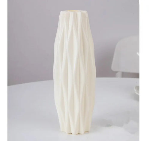 Jarrón Moderno para Flores – Estilo Nórdico en Blanco, Rosa y Azul