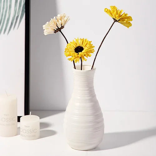 Jarrón de Plástico Nórdico Pequeño – Maceta Decorativa para Flores