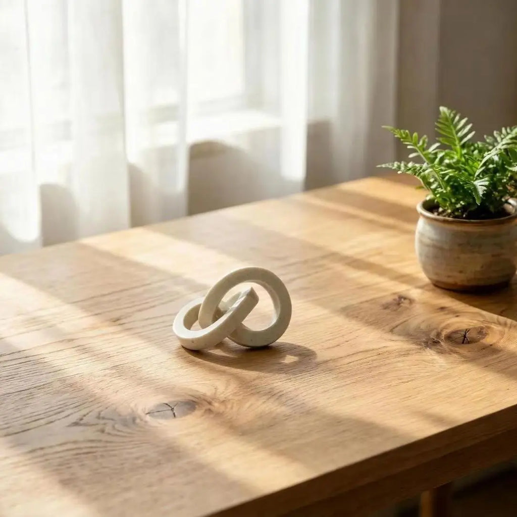 Adorno de Nudo Artístico de Resina Estilo Nórdico – Decoración Minimalista