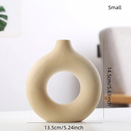 Jarrón de Cerámica Artesanal – Decoración para Sala, Dormitorio y Café