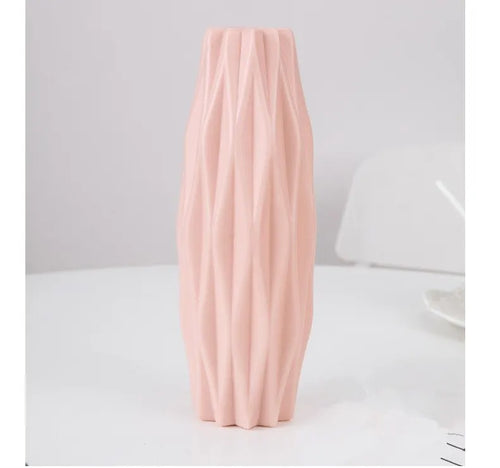 Jarrón Moderno para Flores – Estilo Nórdico en Blanco, Rosa y Azul