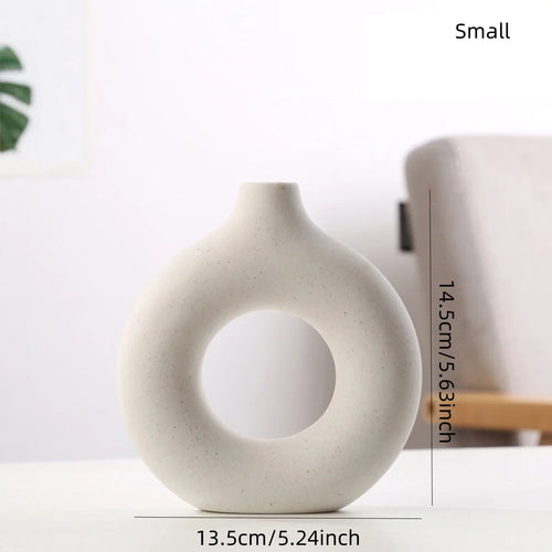 Jarrón de Cerámica Artesanal – Decoración para Sala, Dormitorio y Café