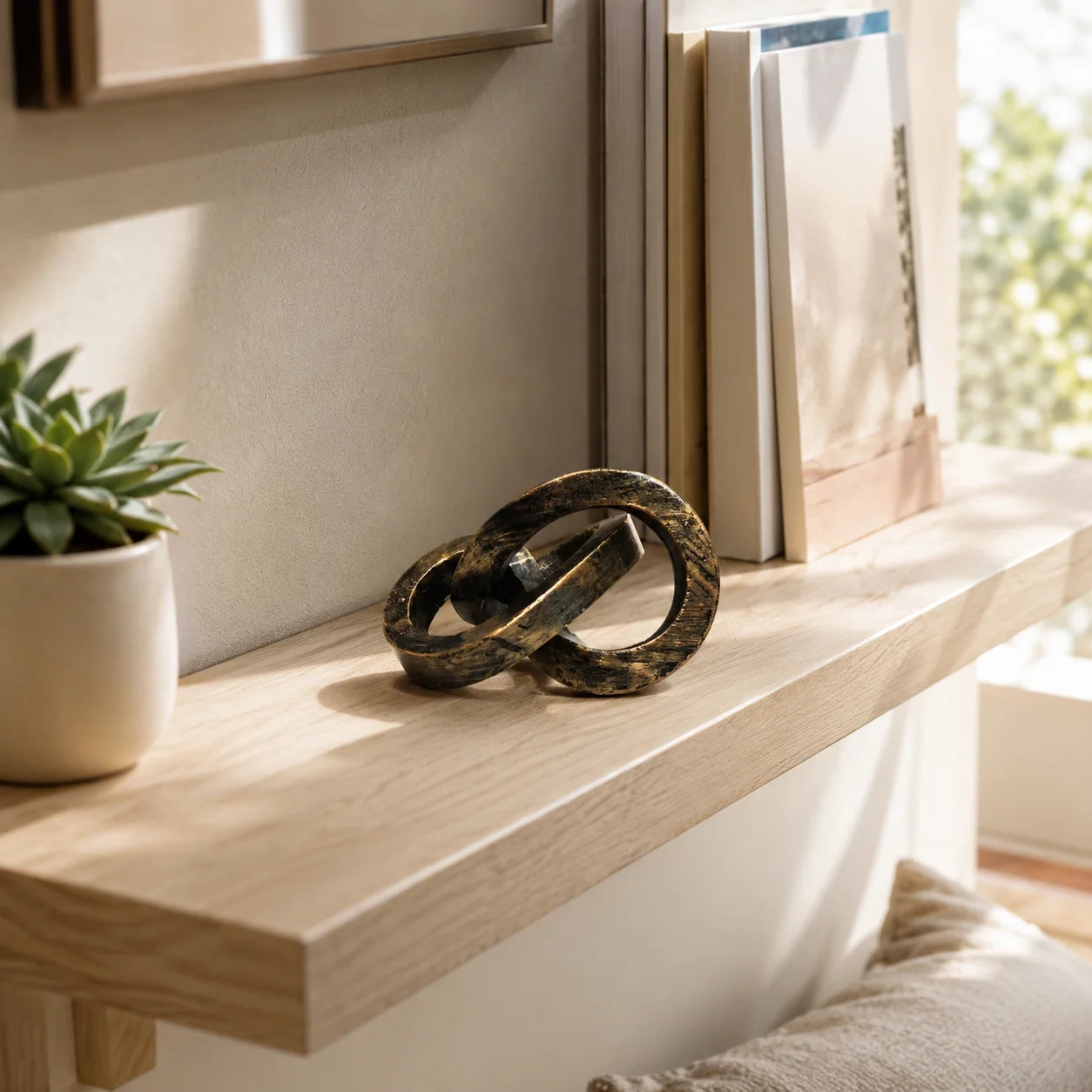 Adorno de Nudo Artístico de Resina Estilo Nórdico – Decoración Minimalista
