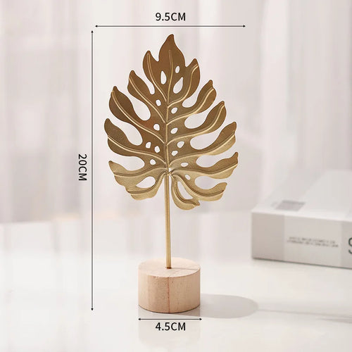 Adorno de Hojas de Ginkgo en Hierro Estilo Nórdico – Decoración Creativa